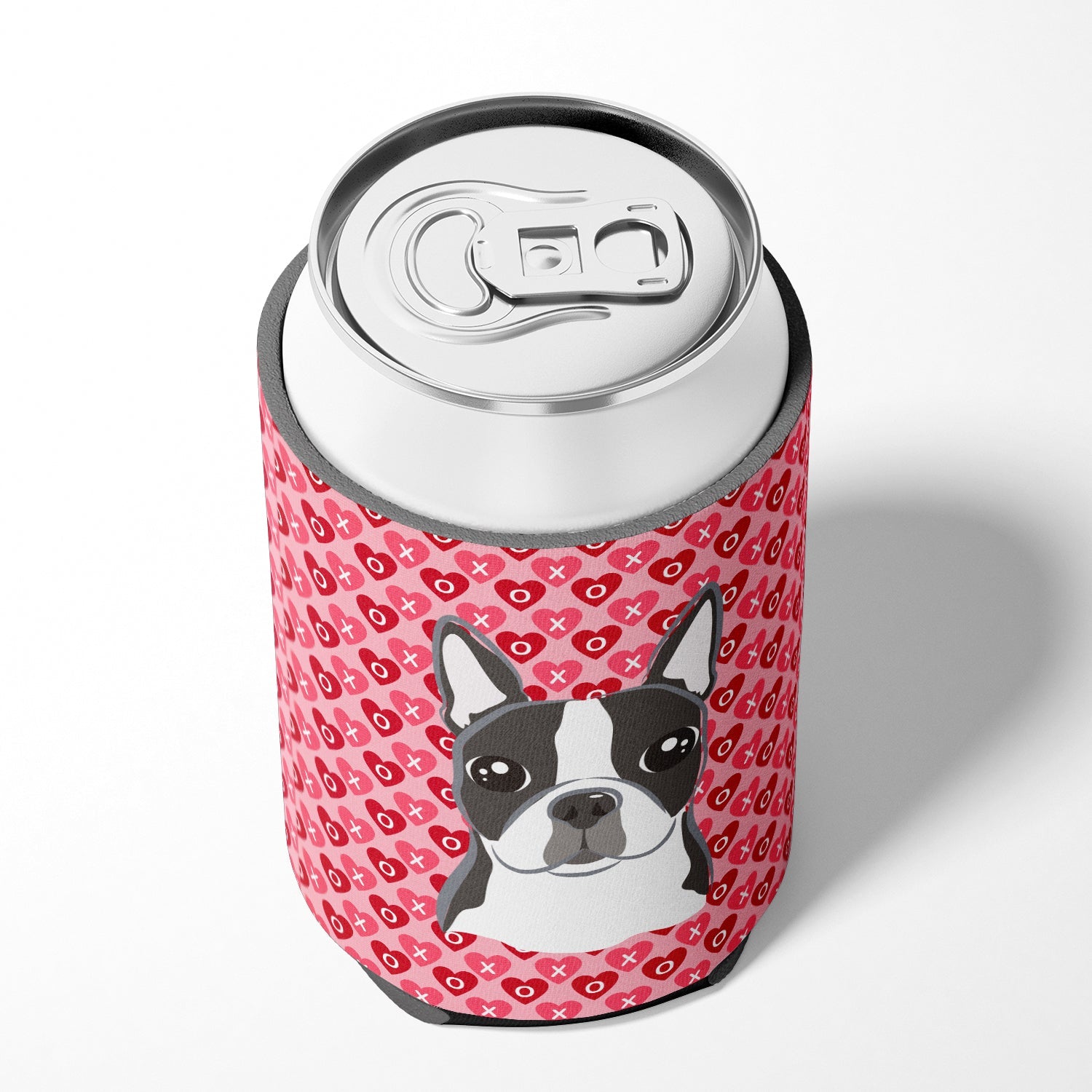 Boston Terrier Can or Bottle Hugger Cooler Sleeve for Standard 12 oz Cans, Insulated Foam Beer & Soda Can Hugger Reusable