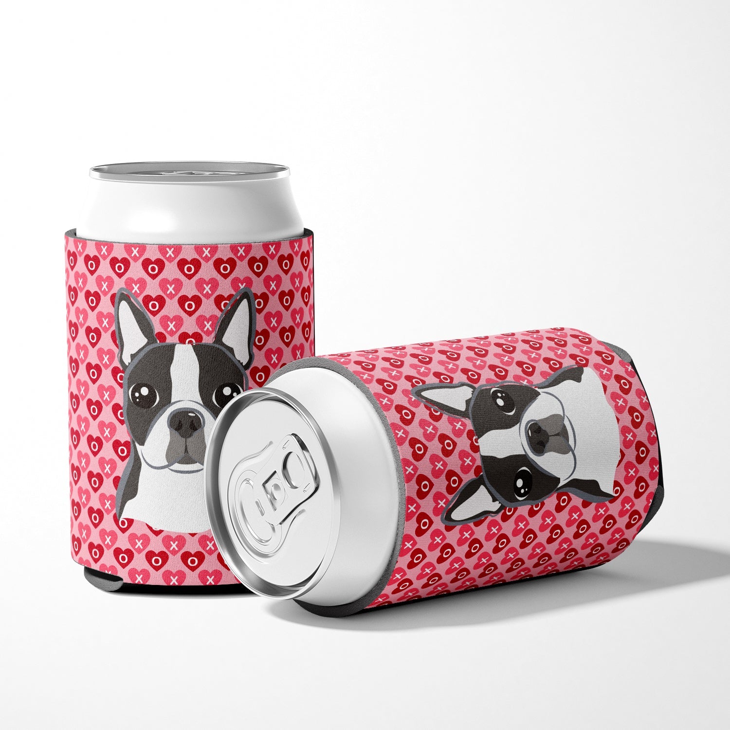 Boston Terrier Can or Bottle Hugger Cooler Sleeve for Standard 12 oz Cans, Insulated Foam Beer & Soda Can Hugger Reusable