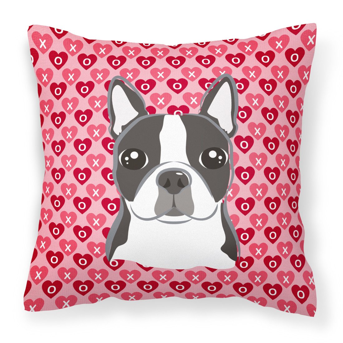 Boston Terrier Decorative Throw Pillow 18x18 Indoor Outdoor Accent Cushion, Fabric Cover with Insert for Sofa, Bed, Porch & Living Room