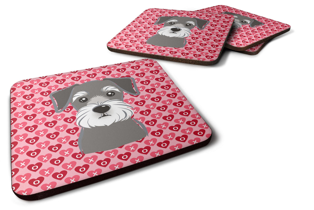 Schnauzer Foam Coasters Set of 4 Cup Coasters for Indoor Outdoor, Tabletop Protection, Anti Slip, Mouse pad Material