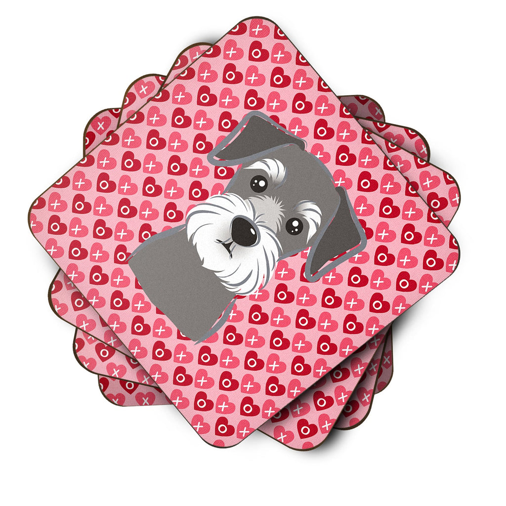 Schnauzer Foam Coasters Set of 4 Cup Coasters for Indoor Outdoor, Tabletop Protection, Anti Slip, Mouse pad Material