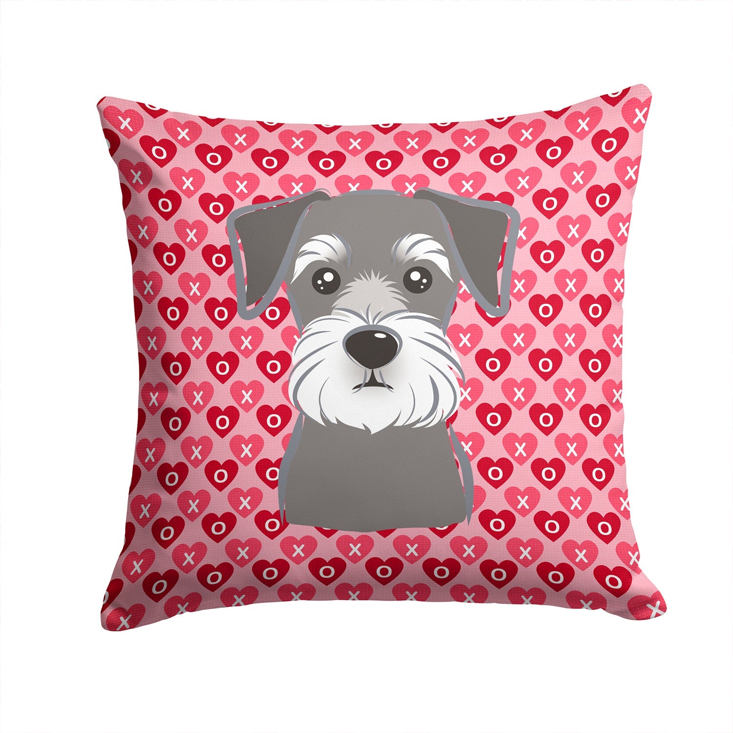 Schnauzer Decorative Throw Pillow 14x14 Indoor Outdoor Accent Cushion, Fabric Cover with Insert for Sofa, Bed, Porch & Living Room