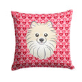 Pomeranian Decorative Throw Pillow 14x14 Indoor Outdoor Accent Cushion, Fabric Cover with Insert for Sofa, Bed, Porch & Living Room