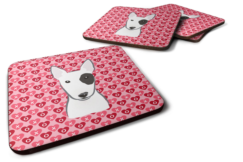Bull Terrier Foam Coasters Set of 4 Cup Coasters for Indoor Outdoor, Tabletop Protection, Anti Slip, Mouse pad Material