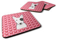 Bull Terrier Foam Coasters Set of 4 Cup Coasters for Indoor Outdoor, Tabletop Protection, Anti Slip, Mouse pad Material