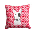 Bull Terrier Decorative Throw Pillow 14x14 Indoor Outdoor Accent Cushion, Fabric Cover with Insert for Sofa, Bed, Porch & Living Room