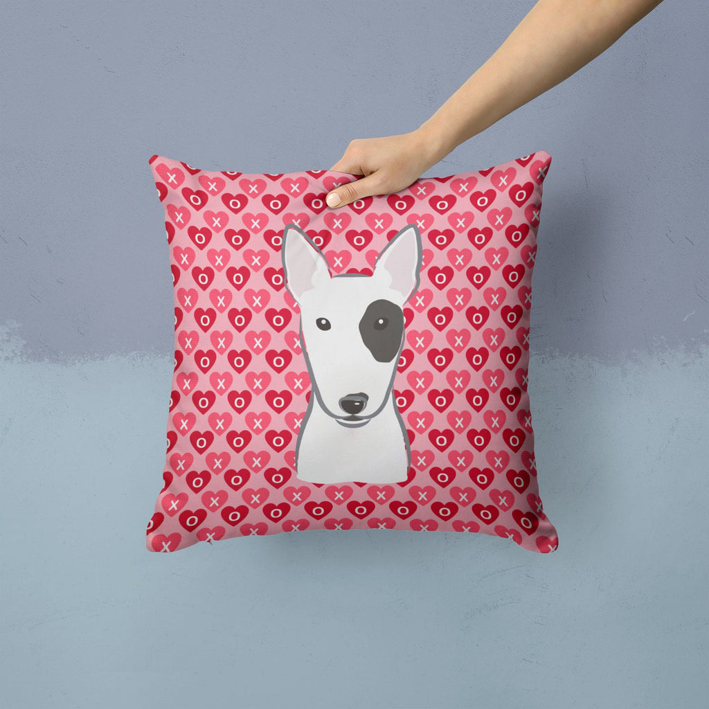 Bull Terrier Decorative Throw Pillow 14x14 Indoor Outdoor Accent Cushion, Fabric Cover with Insert for Sofa, Bed, Porch & Living Room