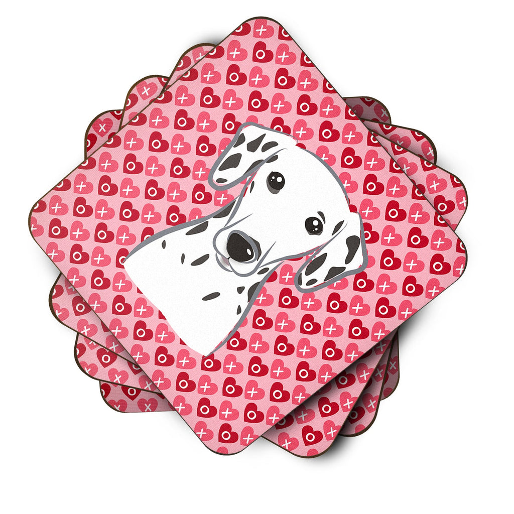 Dalmatian Foam Coasters Set of 4 Cup Coasters for Indoor Outdoor, Tabletop Protection, Anti Slip, Mouse pad Material