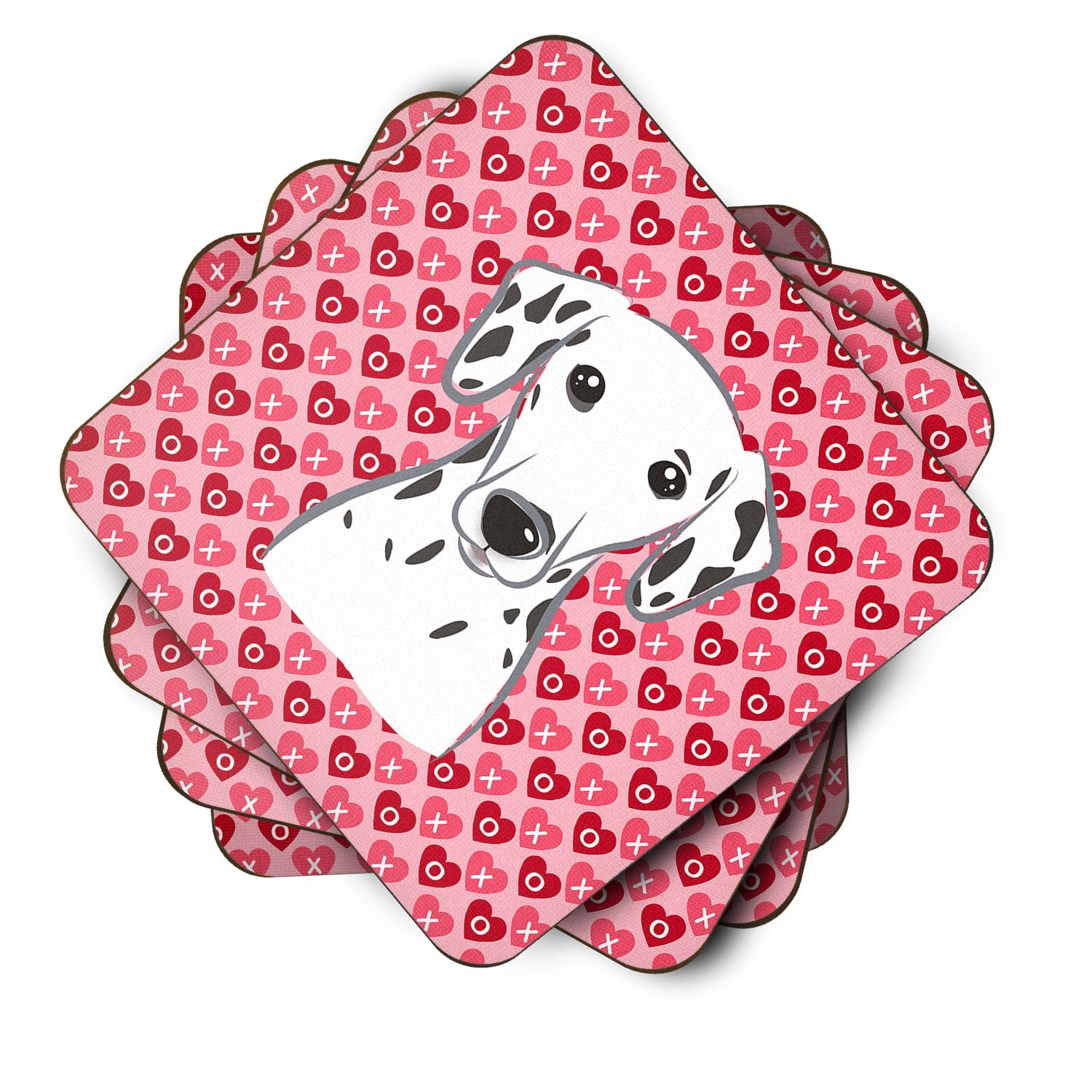 Dalmatian Foam Coasters Set of 4 Cup Coasters for Indoor Outdoor, Tabletop Protection, Anti Slip, Mouse pad Material