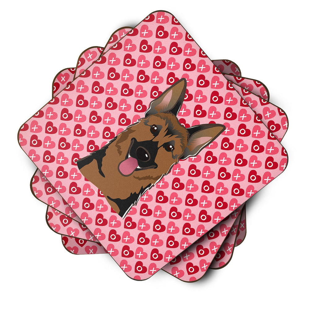 German Shepherd Foam Coasters Set of 4 Cup Coasters for Indoor Outdoor, Tabletop Protection, Anti Slip, Mouse pad Material