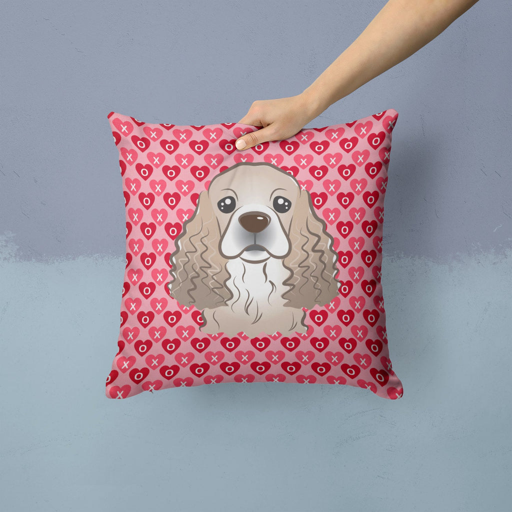 Cocker Spaniel Decorative Throw Pillow 14x14 Indoor Outdoor Accent Cushion, Fabric Cover with Insert for Sofa, Bed, Porch & Living Room