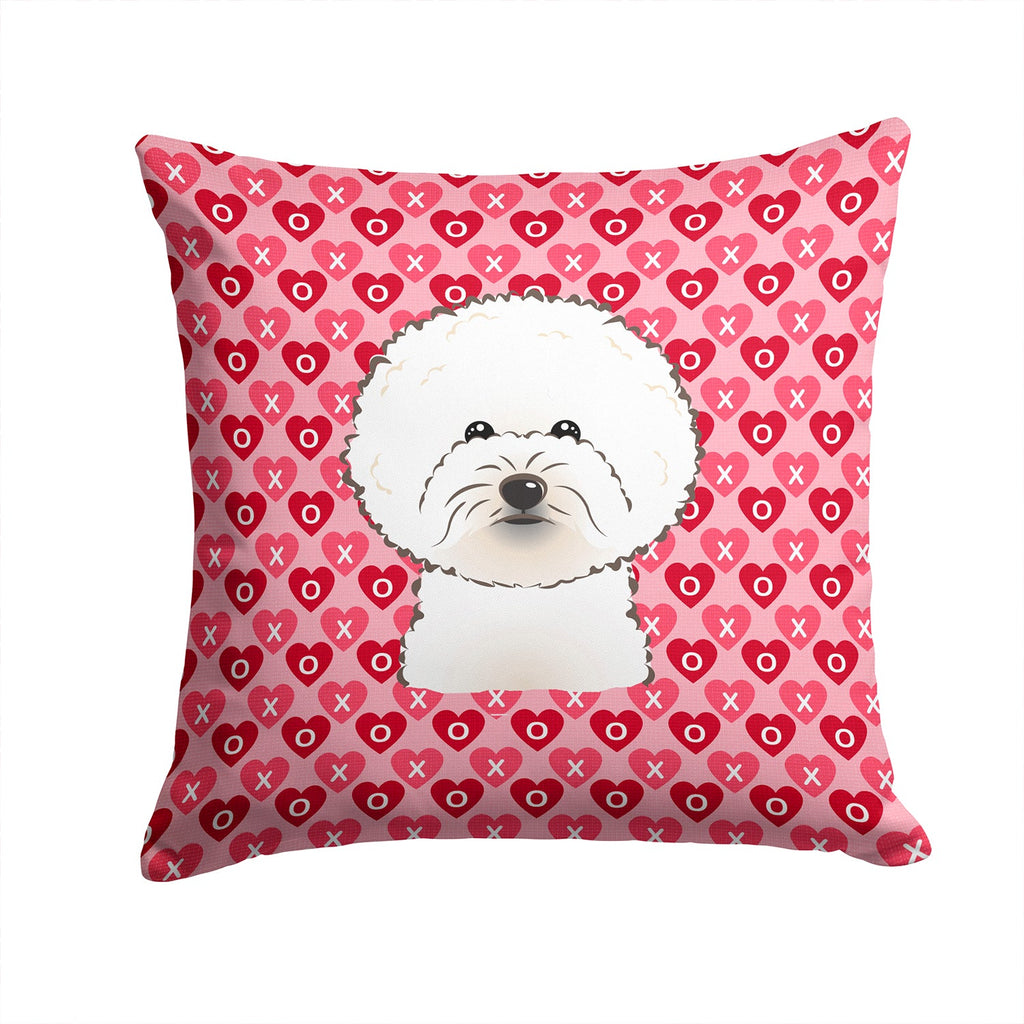 Bichon Frise Decorative Throw Pillow 14x14 Indoor Outdoor Accent Cushion, Fabric Cover with Insert for Sofa, Bed, Porch & Living Room