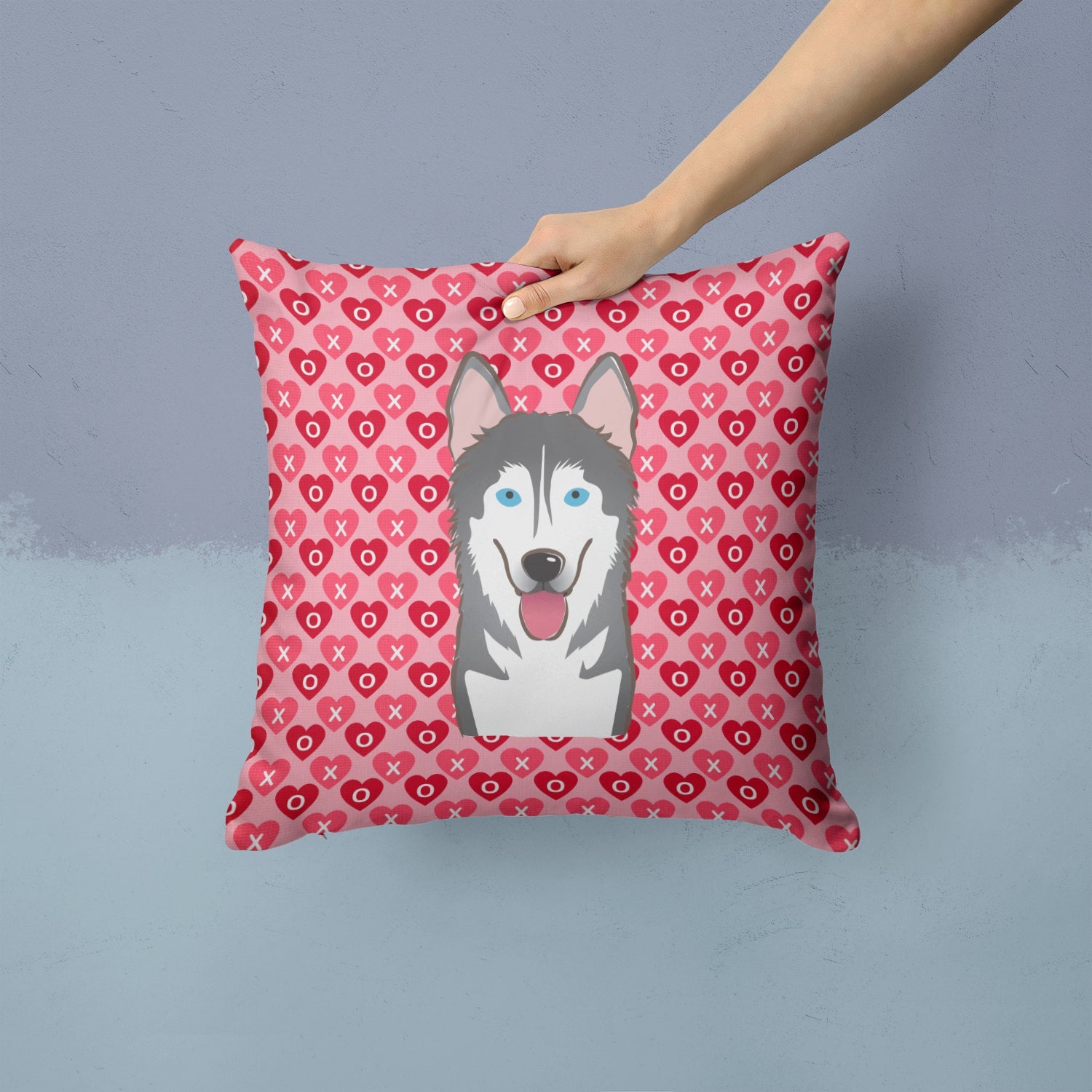 Alaskan Malamute Decorative Throw Pillow 14x14 Indoor Outdoor Accent Cushion, Fabric Cover with Insert for Sofa, Bed, Porch & Living Room