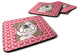 English Bulldog  Foam Coasters Set of 4 Cup Coasters for Indoor Outdoor, Tabletop Protection, Anti Slip, Mouse pad Material