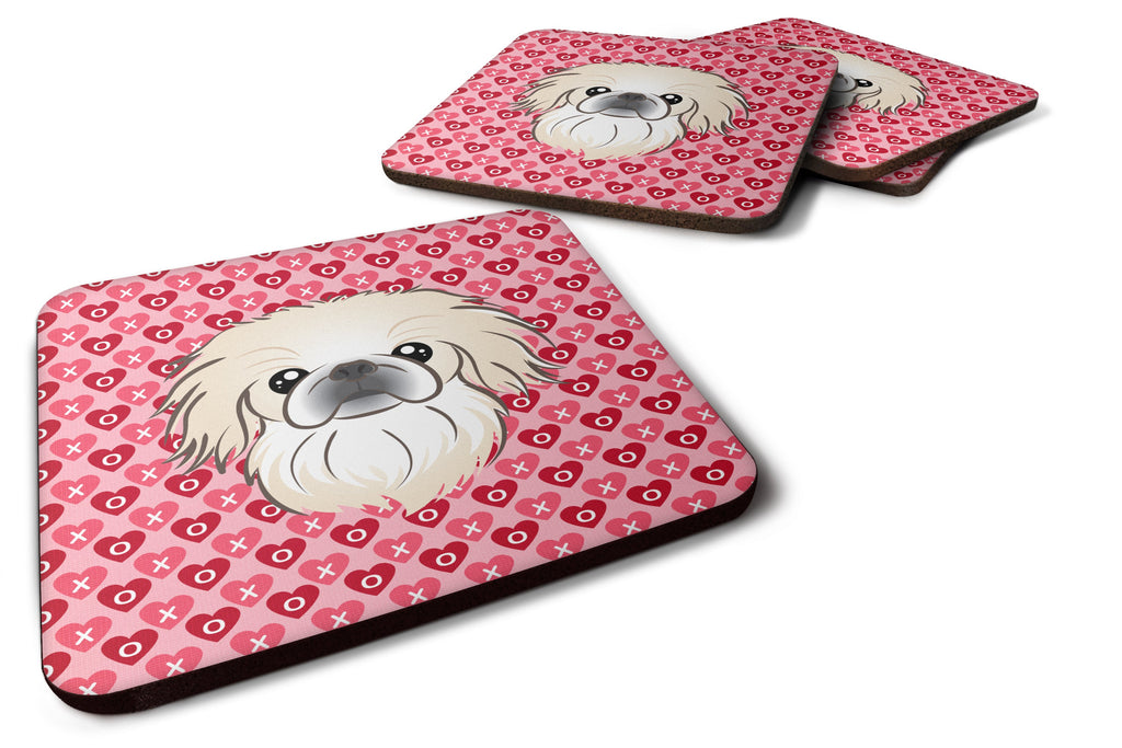 Pekingese Foam Coasters Set of 4 Cup Coasters for Indoor Outdoor, Tabletop Protection, Anti Slip, Mouse pad Material