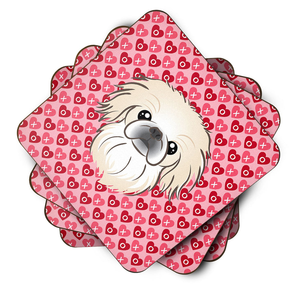 Pekingese Foam Coasters Set of 4 Cup Coasters for Indoor Outdoor, Tabletop Protection, Anti Slip, Mouse pad Material