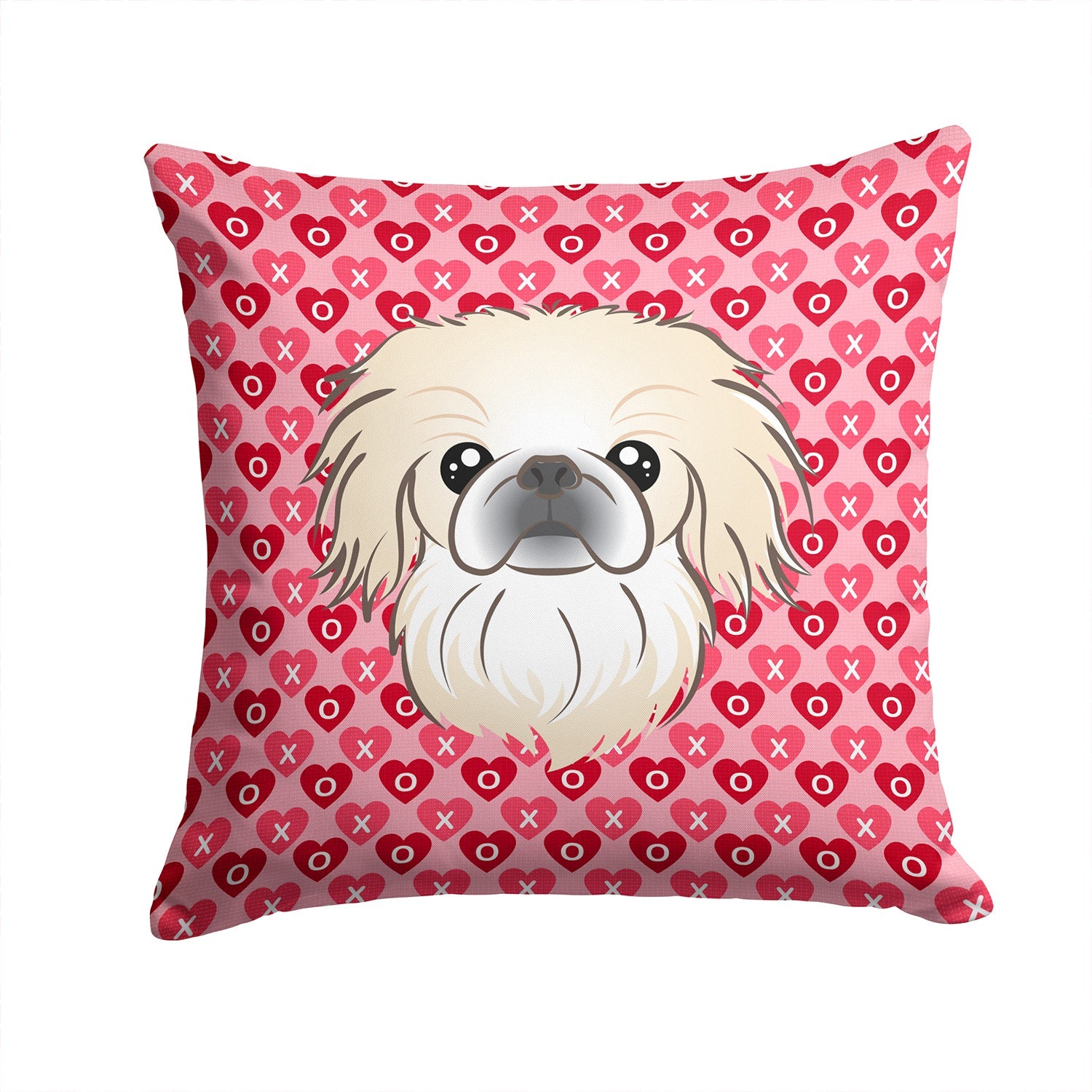 Pekingese Decorative Throw Pillow 14x14 Indoor Outdoor Accent Cushion, Fabric Cover with Insert for Sofa, Bed, Porch & Living Room