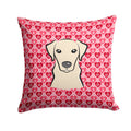 Yellow Labrador Decorative Throw Pillow 14x14 Indoor Outdoor Accent Cushion, Fabric Cover with Insert for Sofa, Bed, Porch & Living Room