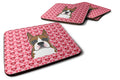 Boxer Foam Coasters Set of 4 Cup Coasters for Indoor Outdoor, Tabletop Protection, Anti Slip, Mouse pad Material