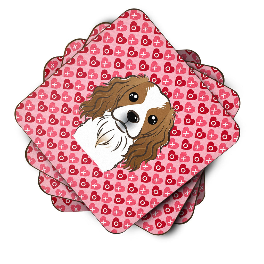 Cavalier Spaniel Foam Coasters Set of 4 Cup Coasters for Indoor Outdoor, Tabletop Protection, Anti Slip, Mouse pad Material