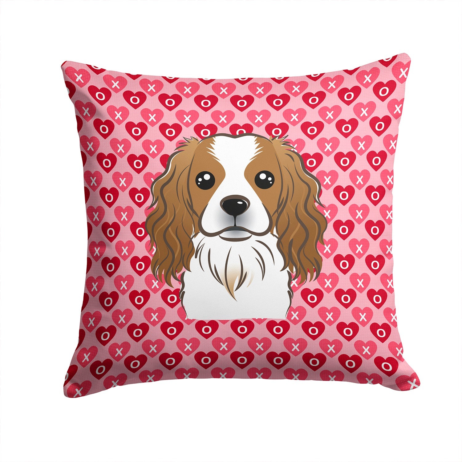Cavalier Spaniel Decorative Throw Pillow 14x14 Indoor Outdoor Accent Cushion, Fabric Cover with Insert for Sofa, Bed, Porch & Living Room