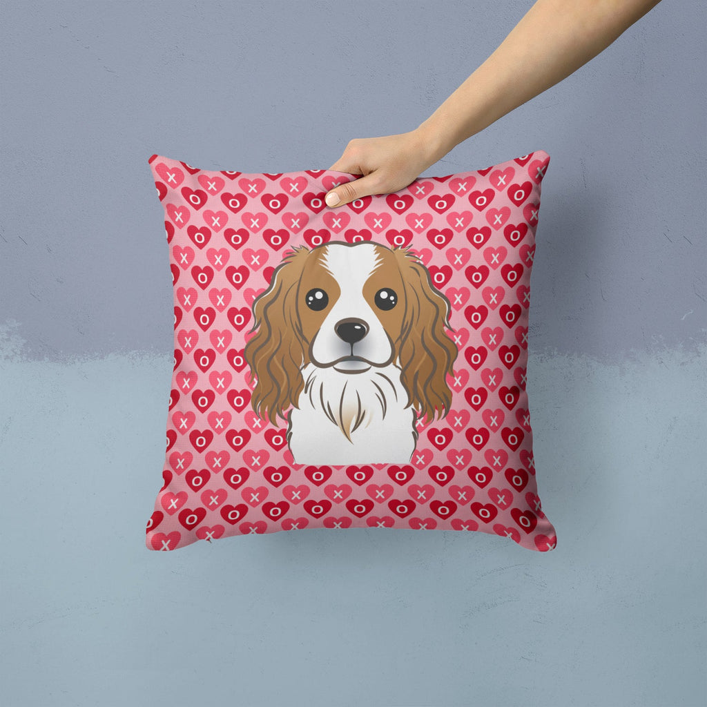 Cavalier Spaniel Decorative Throw Pillow 14x14 Indoor Outdoor Accent Cushion, Fabric Cover with Insert for Sofa, Bed, Porch & Living Room