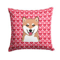 Shiba Inu Decorative Throw Pillow 14x14 Indoor Outdoor Accent Cushion, Fabric Cover with Insert for Sofa, Bed, Porch & Living Room