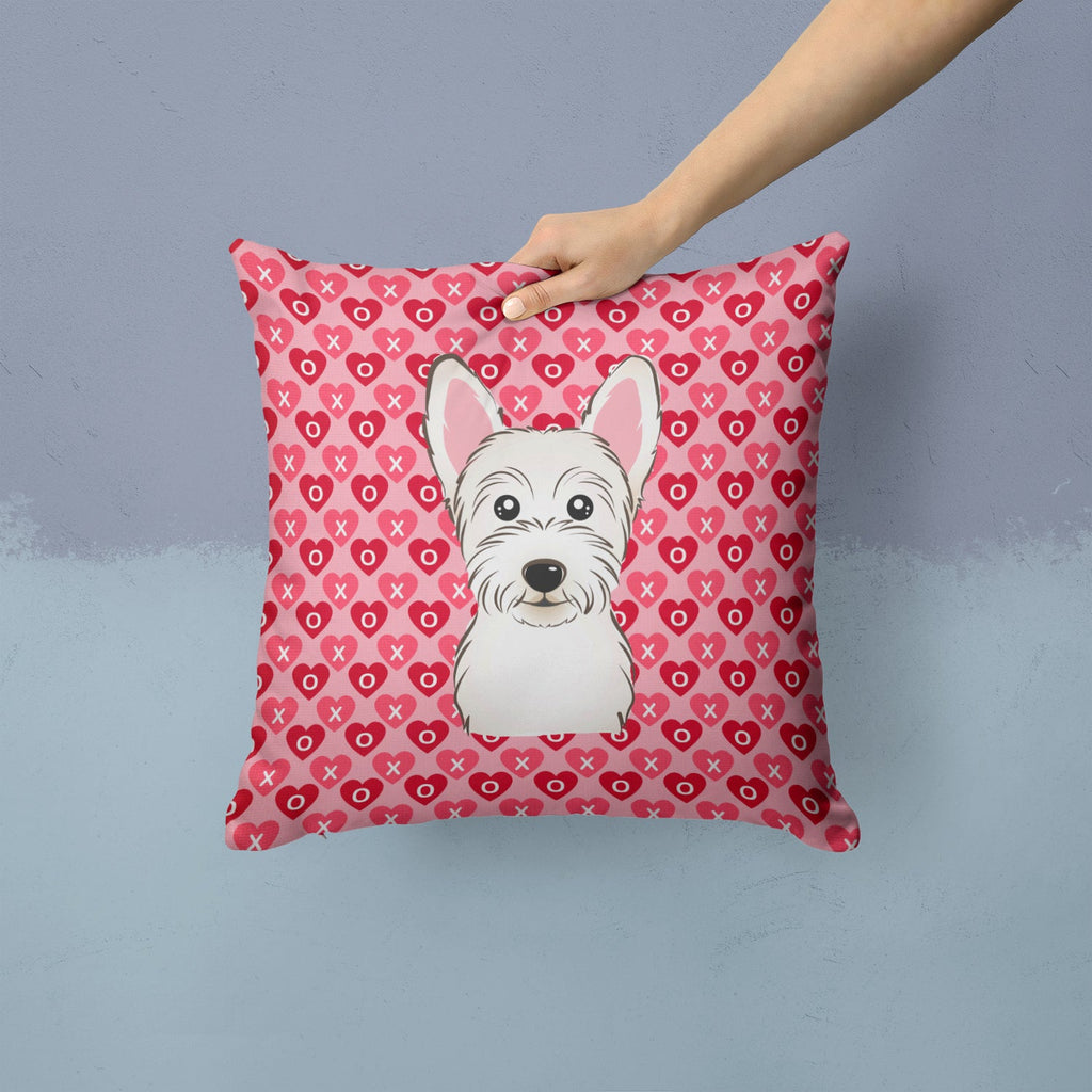 Westie Decorative Throw Pillow 14x14 Indoor Outdoor Accent Cushion, Fabric Cover with Insert for Sofa, Bed, Porch & Living Room