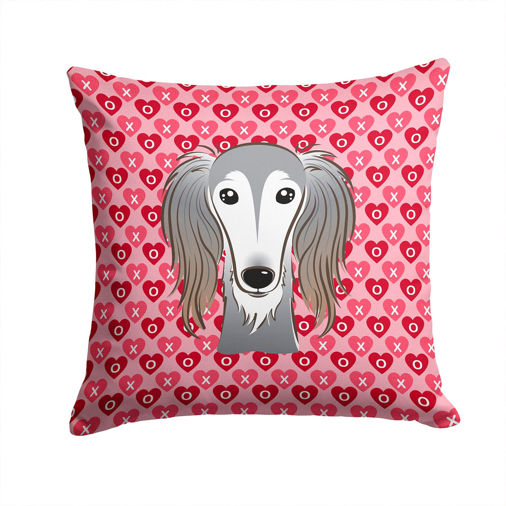 Saluki Decorative Throw Pillow 14x14 Indoor Outdoor Accent Cushion, Fabric Cover with Insert for Sofa, Bed, Porch & Living Room