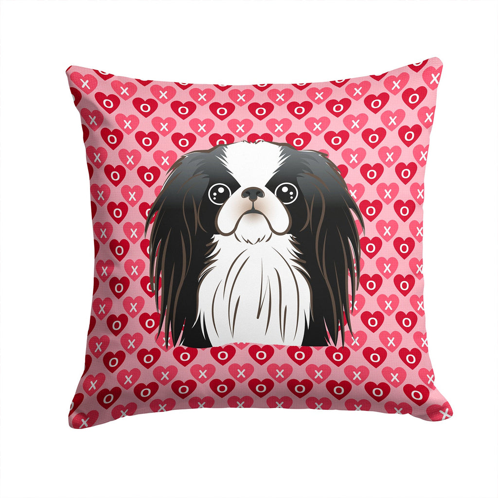 Japanese Chin Decorative Throw Pillow 14x14 Indoor Outdoor Accent Cushion, Fabric Cover with Insert for Sofa, Bed, Porch & Living Room