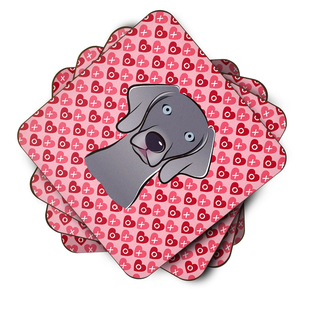 Weimaraner Foam Coasters Set of 4 Cup Coasters for Indoor Outdoor, Tabletop Protection, Anti Slip, Mouse pad Material