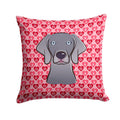 Weimaraner Decorative Throw Pillow 14x14 Indoor Outdoor Accent Cushion, Fabric Cover with Insert for Sofa, Bed, Porch & Living Room