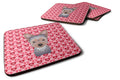 Yorkie Puppy Foam Coasters Set of 4 Cup Coasters for Indoor Outdoor, Tabletop Protection, Anti Slip, Mouse pad Material