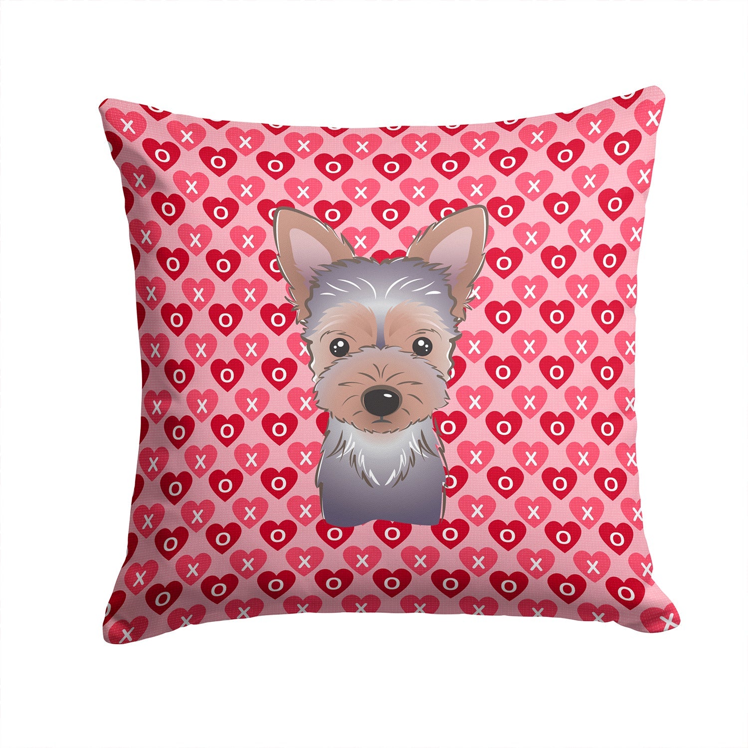 Yorkie Puppy Decorative Throw Pillow 14x14 Indoor Outdoor Accent Cushion, Fabric Cover with Insert for Sofa, Bed, Porch & Living Room