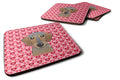 Wirehaired Dachshund Foam Coasters Set of 4 Cup Coasters for Indoor Outdoor, Tabletop Protection, Anti Slip, Mouse pad Material
