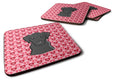 Black Labrador Foam Coasters Set of 4 Cup Coasters for Indoor Outdoor, Tabletop Protection, Anti Slip, Mouse pad Material