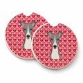 Italian Greyhound Set of 2 Cup Holder Car Coasters Absorbent Round Sandstone Coasters Gifts for Men or Women, 2.5, Multicolor