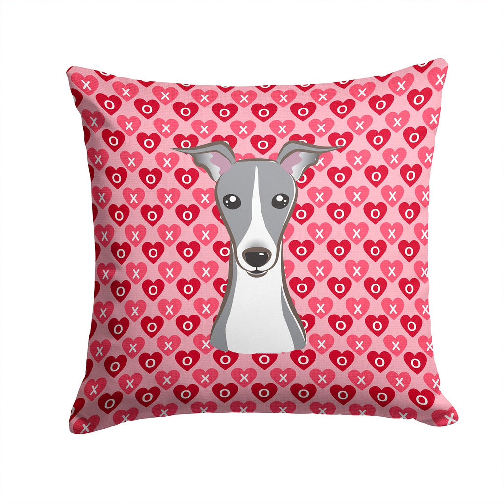 Italian Greyhound Decorative Throw Pillow 14x14 Indoor Outdoor Accent Cushion, Fabric Cover with Insert for Sofa, Bed, Porch & Living Room