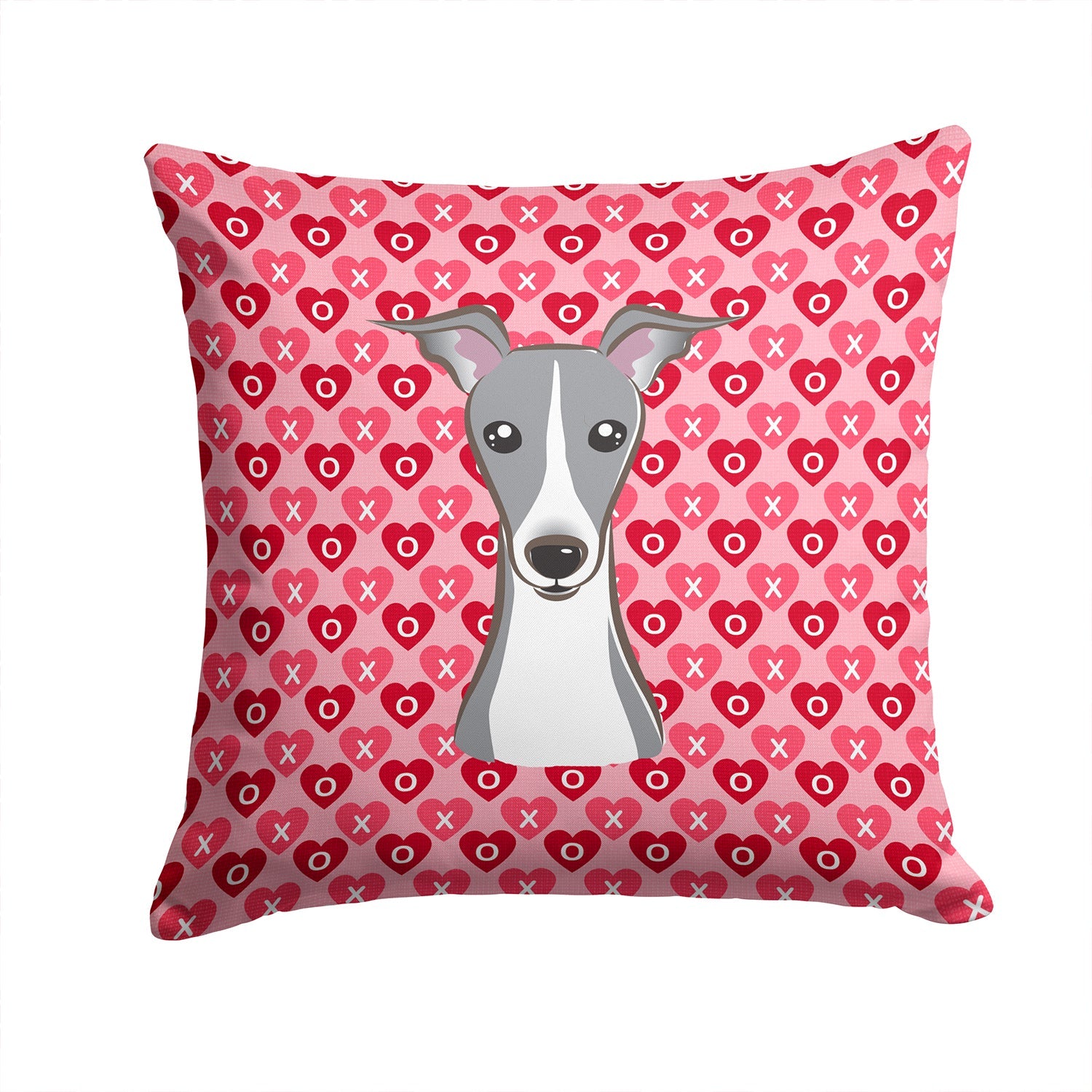 Italian Greyhound Decorative Throw Pillow 14x14 Indoor Outdoor Accent Cushion, Fabric Cover with Insert for Sofa, Bed, Porch & Living Room