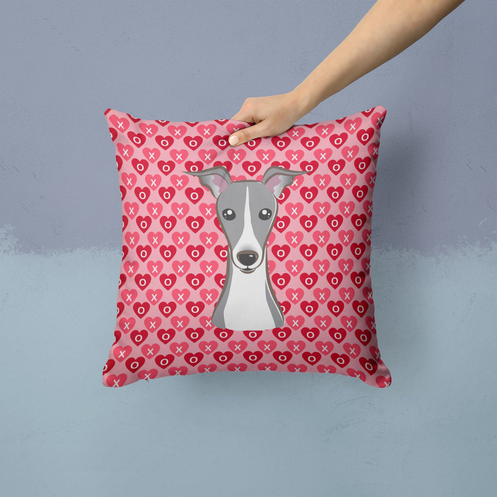 Italian Greyhound Decorative Throw Pillow 14x14 Indoor Outdoor Accent Cushion, Fabric Cover with Insert for Sofa, Bed, Porch & Living Room