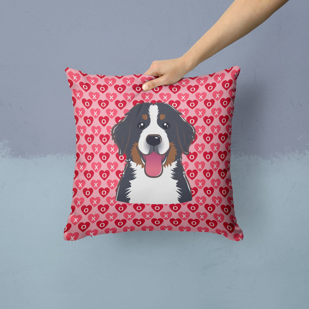 Bernese Mountain Dog Decorative Throw Pillow 14x14 Indoor Outdoor Accent Cushion, Fabric Cover with Insert for Sofa, Bed, Porch & Living Room