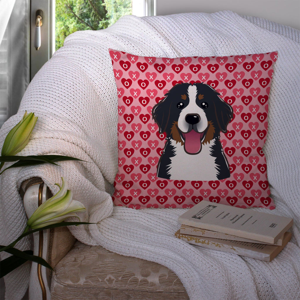 Bernese Mountain Dog Decorative Throw Pillow 14x14 Indoor Outdoor Accent Cushion, Fabric Cover with Insert for Sofa, Bed, Porch & Living Room