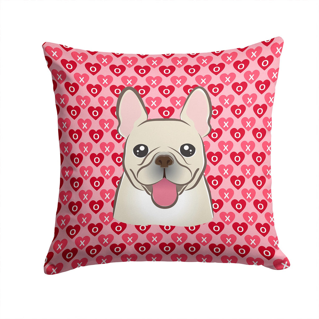 French Bulldog Decorative Throw Pillow 14x14 Indoor Outdoor Accent Cushion, Fabric Cover with Insert for Sofa, Bed, Porch & Living Room