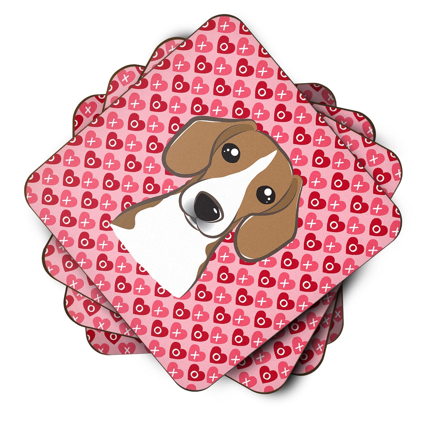 Beagle Foam Coasters Set of 4 Cup Coasters for Indoor Outdoor, Tabletop Protection, Anti Slip, Mouse pad Material