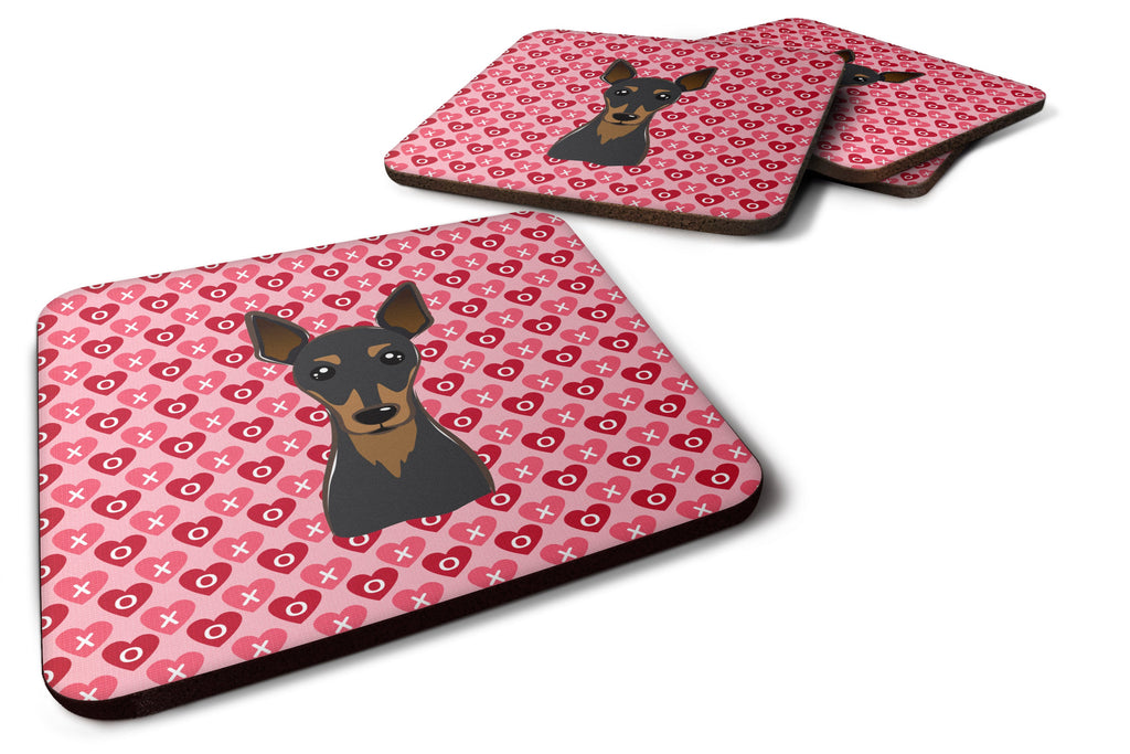 Min Pin Foam Coasters Set of 4 Cup Coasters for Indoor Outdoor, Tabletop Protection, Anti Slip, Mouse pad Material