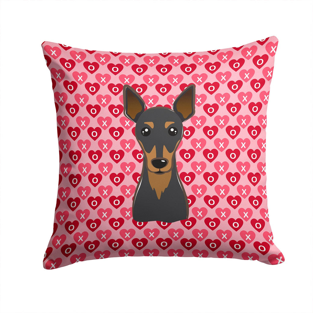 Min Pin Decorative Throw Pillow 14x14 Indoor Outdoor Accent Cushion, Fabric Cover with Insert for Sofa, Bed, Porch & Living Room