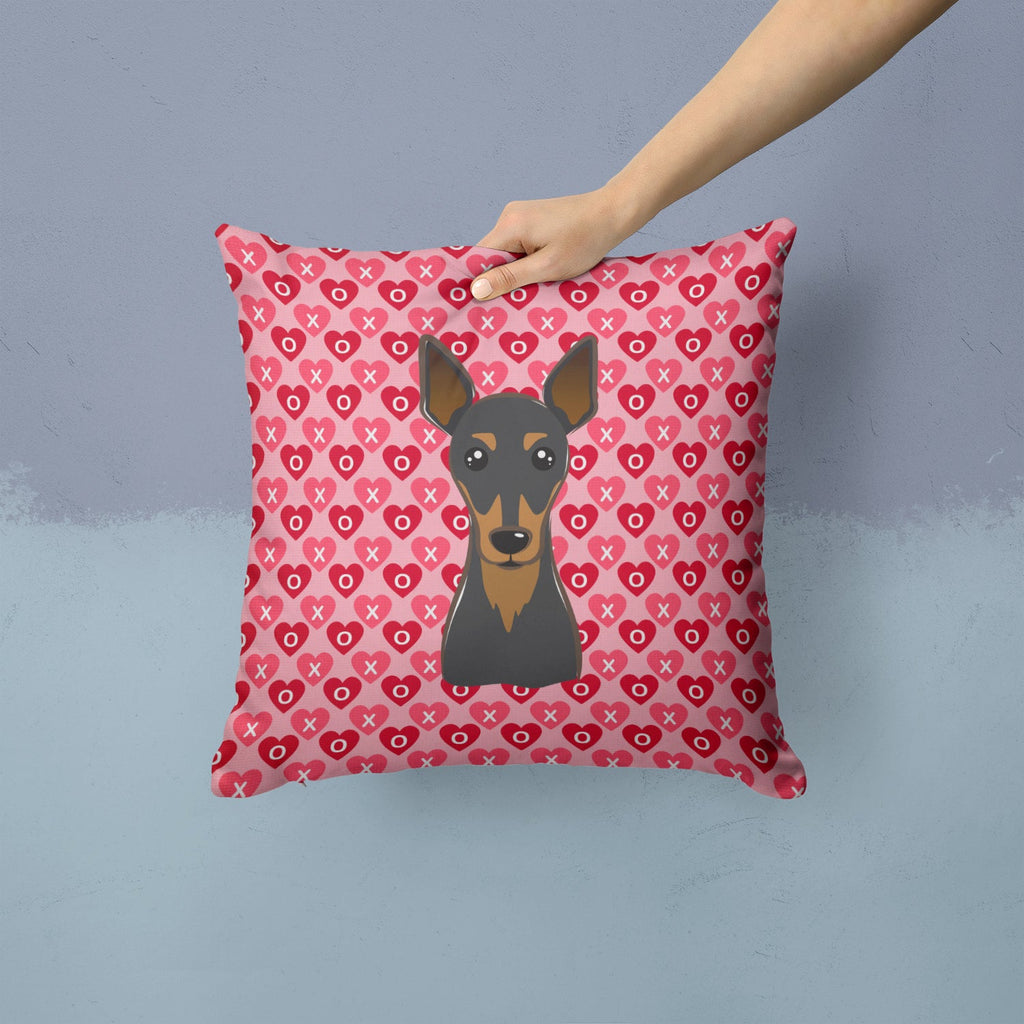Min Pin Decorative Throw Pillow 14x14 Indoor Outdoor Accent Cushion, Fabric Cover with Insert for Sofa, Bed, Porch & Living Room