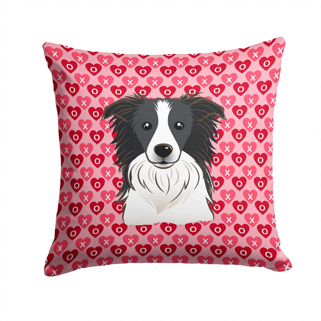 Border Collie Decorative Throw Pillow 14x14 Indoor Outdoor Accent Cushion, Fabric Cover with Insert for Sofa, Bed, Porch & Living Room