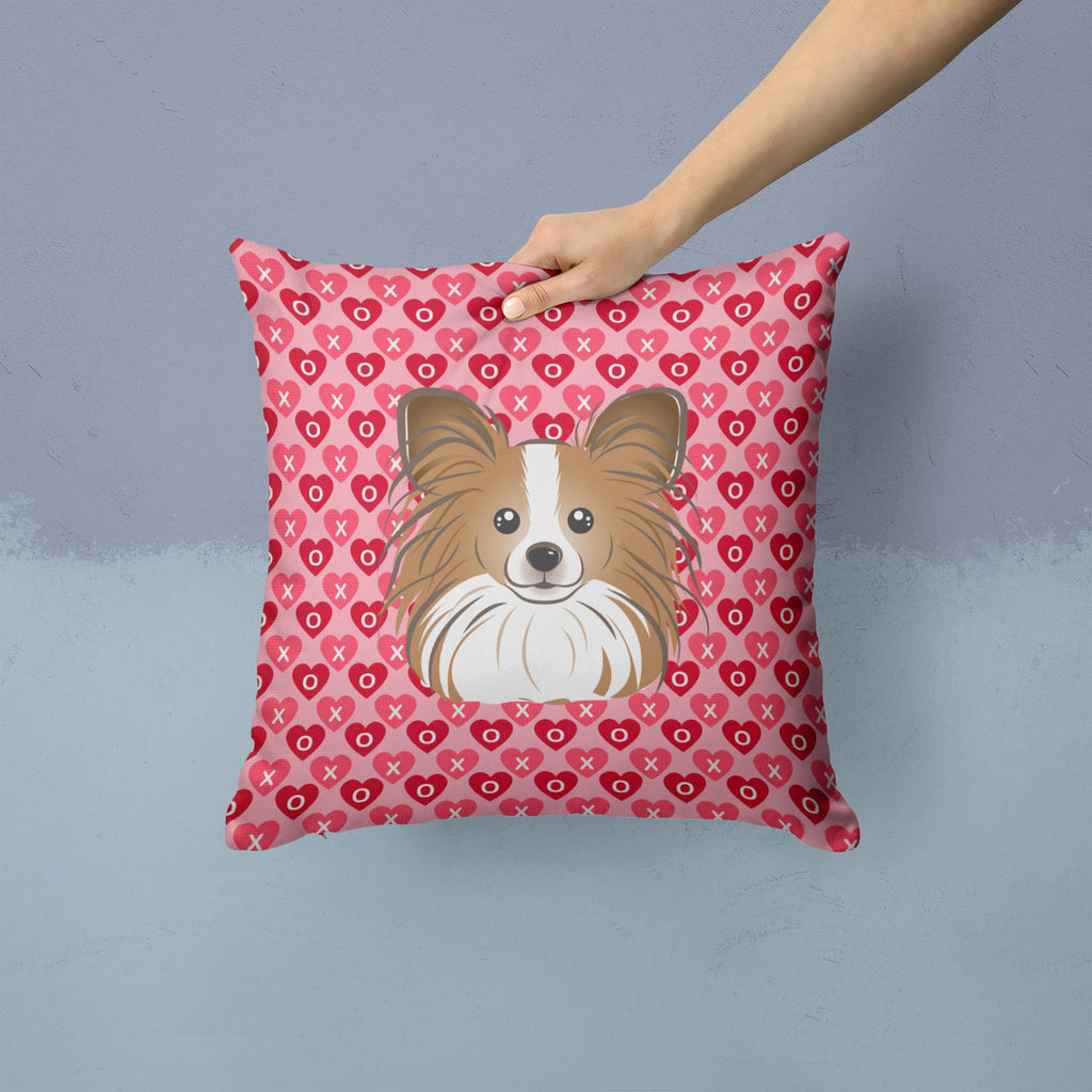 Papillon Decorative Throw Pillow 14x14 Indoor Outdoor Accent Cushion, Fabric Cover with Insert for Sofa, Bed, Porch & Living Room