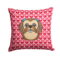 Chocolate Brown Shih Tzu Decorative Throw Pillow 14x14 Indoor Outdoor Accent Cushion, Fabric Cover with Insert for Sofa, Bed, Porch & Living Room